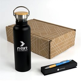Bamboo Bottle & Pen Gift Set